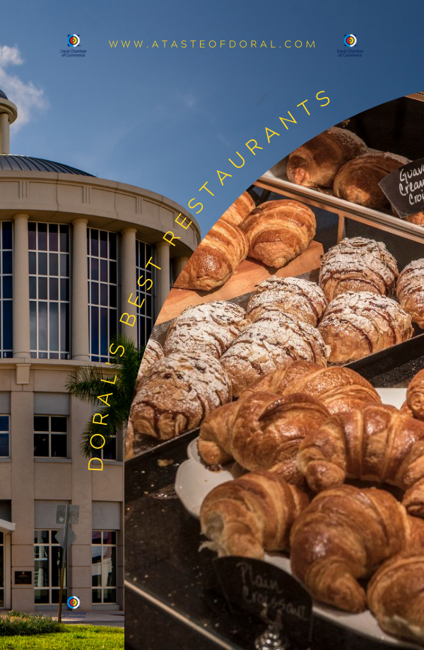iNDoral Doral's Best Restaurants Vertical Banner with Croissants